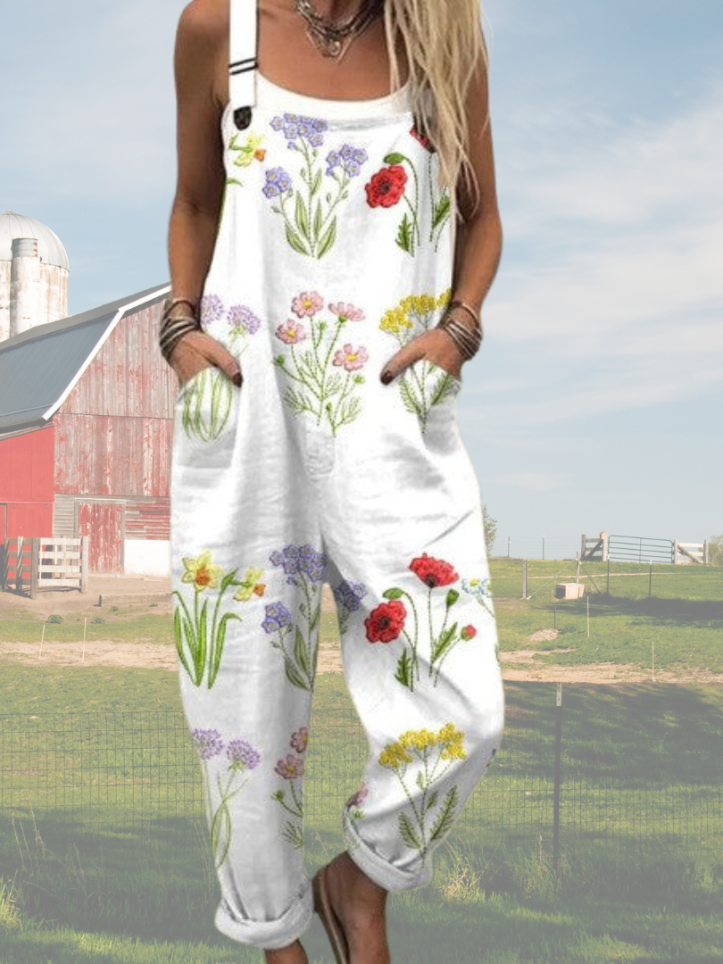 Lucita | Retro Floral Jumpsuit