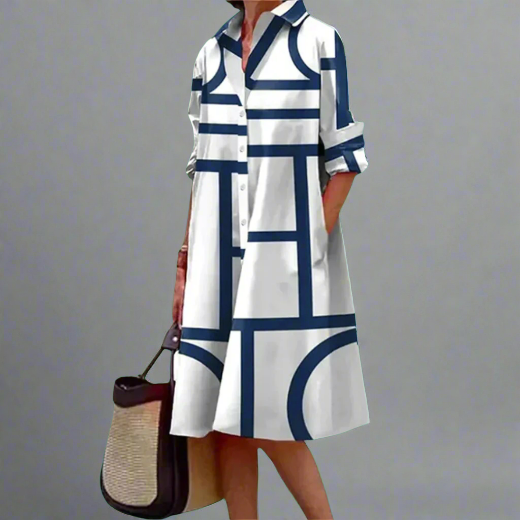 Moirah | Geometric Midi Dress