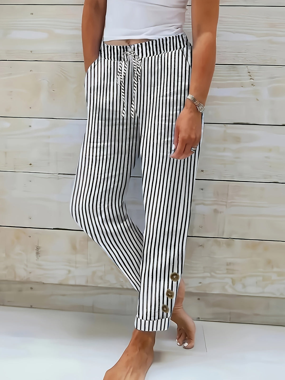 Rhia | Casual Striped Pants