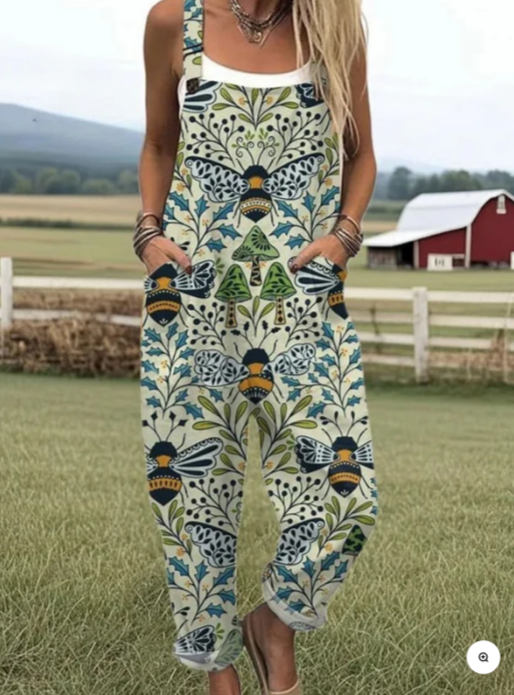 Denise | Bee Print Jumpsuit