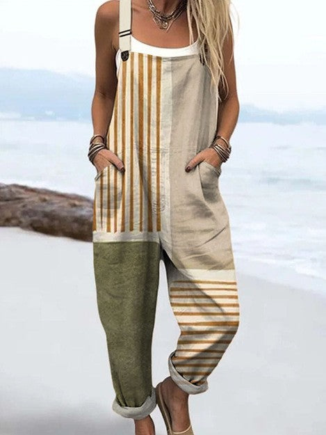 Crystal | Casual Striped Jumpsuit