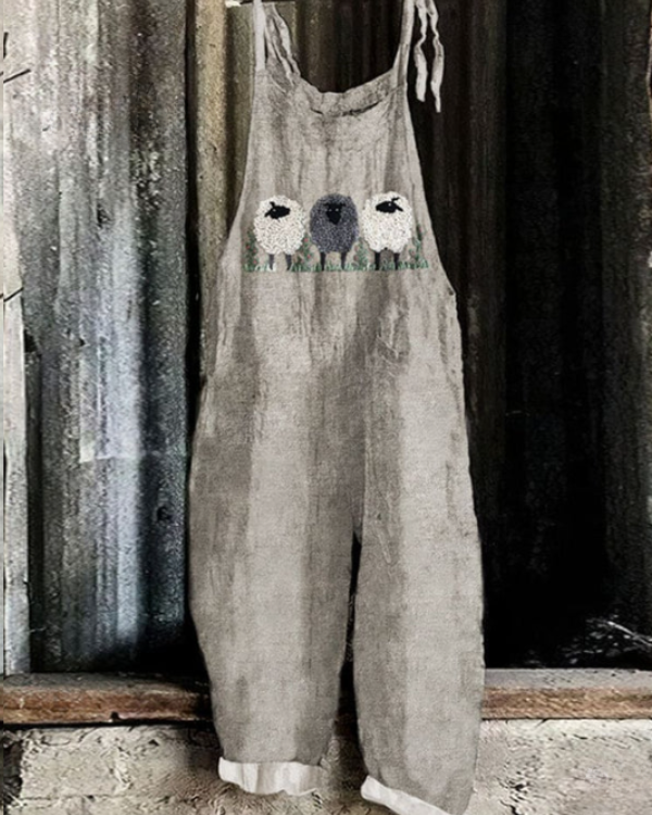 Jizelle | Sheep Print Jumpsuit