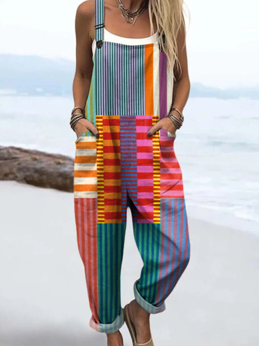 Jasmin | Geometric Print Jumpsuit