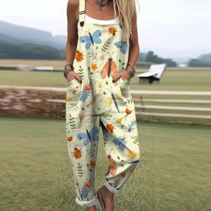 Szachna | Butterfly Print Jumpsuit