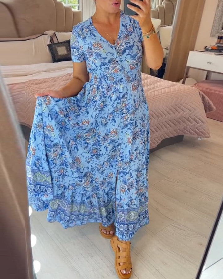Iris | Floral Maxi Dress
