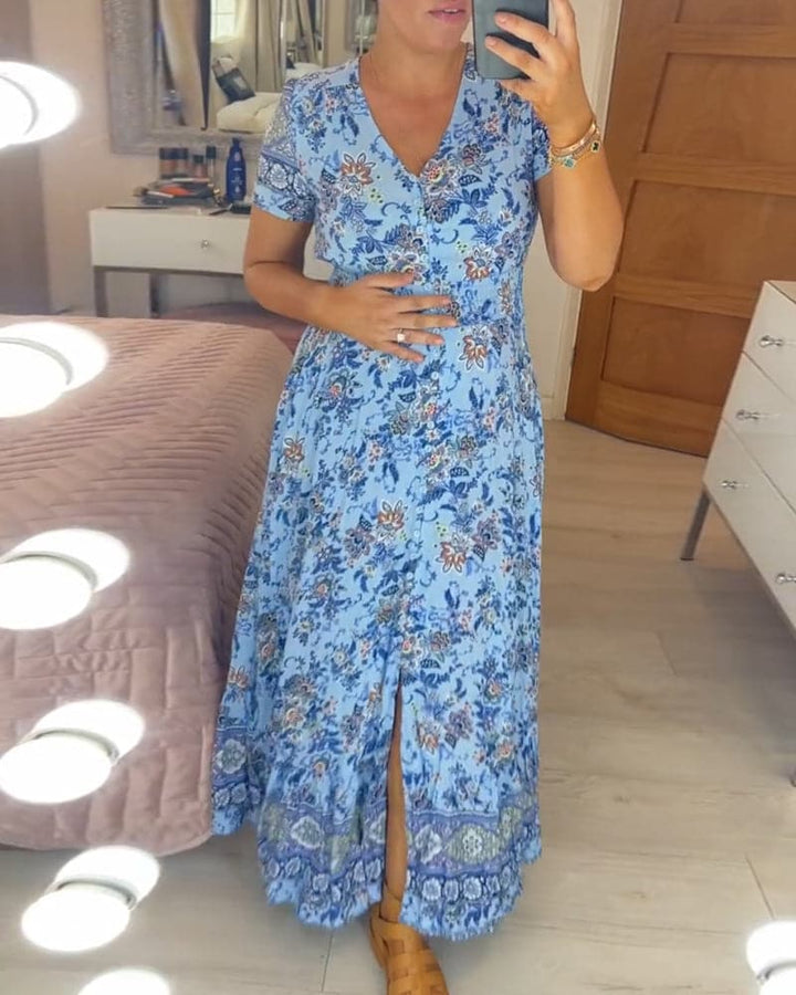 Iris | Floral Maxi Dress
