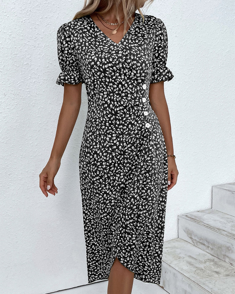 Jessa | Floral V-Neck Dress