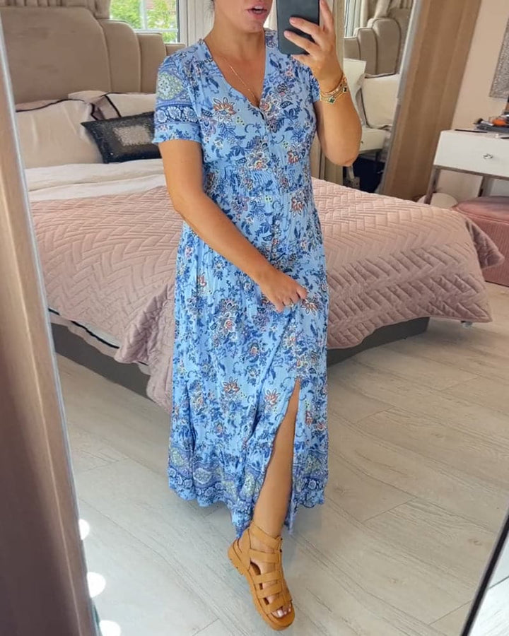 Iris | Floral Maxi Dress