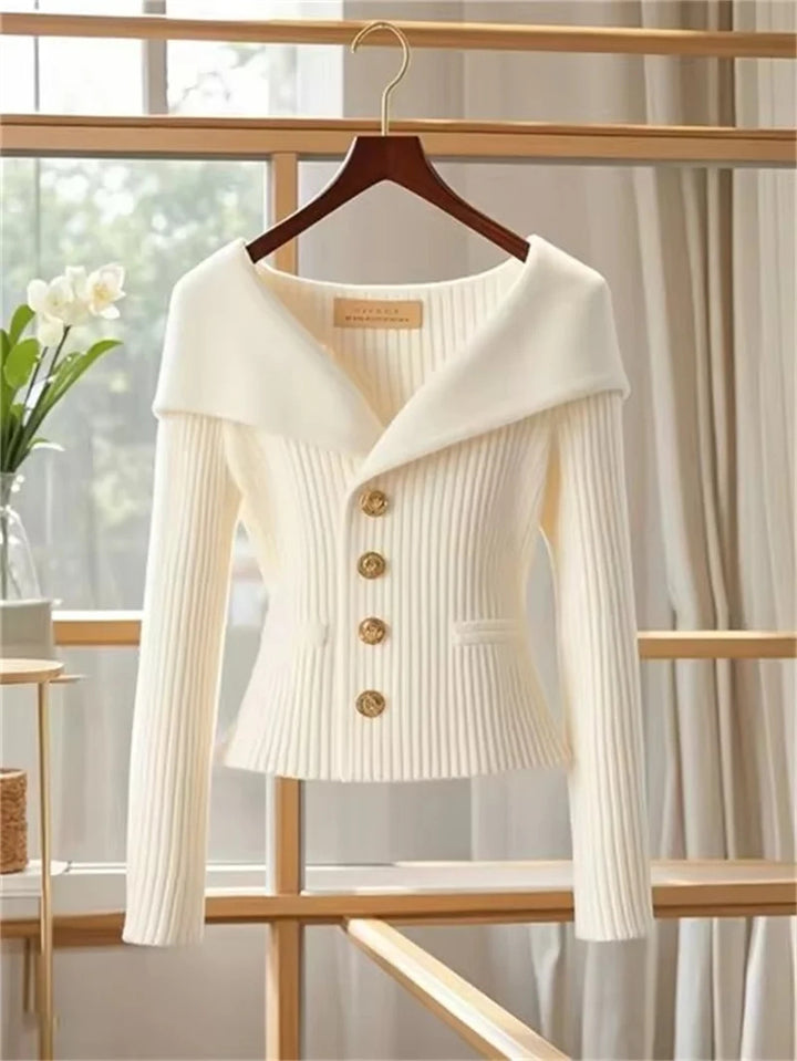 Nielyn | Ribbed Knit V-Neck Jacket