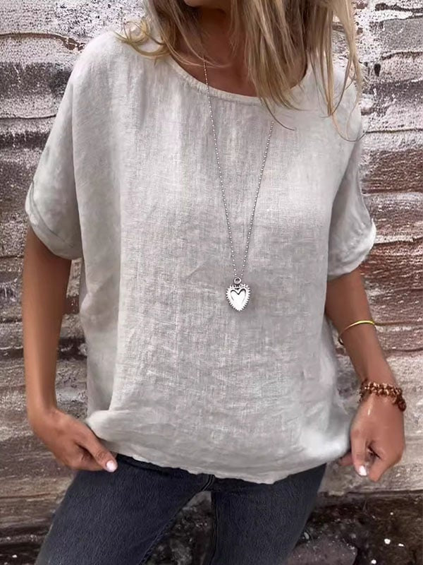 Christine | Summer Loose Crewneck Blouse