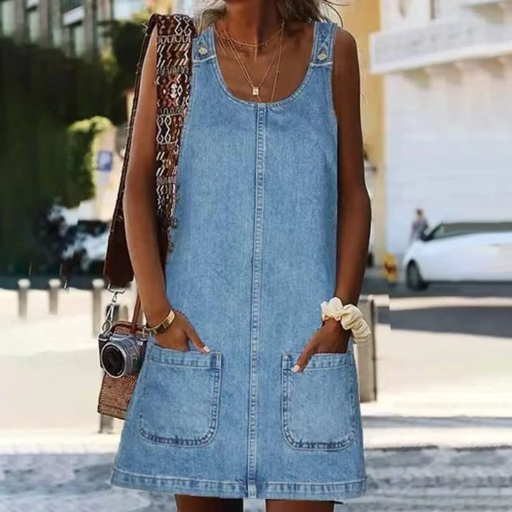 Chriseah | Comfortable Wide Shoulder Style Mini Dress