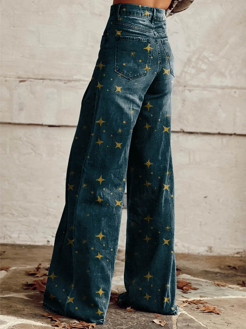 Celestial | Boho Glow Wide-Leg Pants