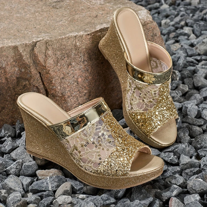 Alexa | Elegant Lace High Heel Sandals