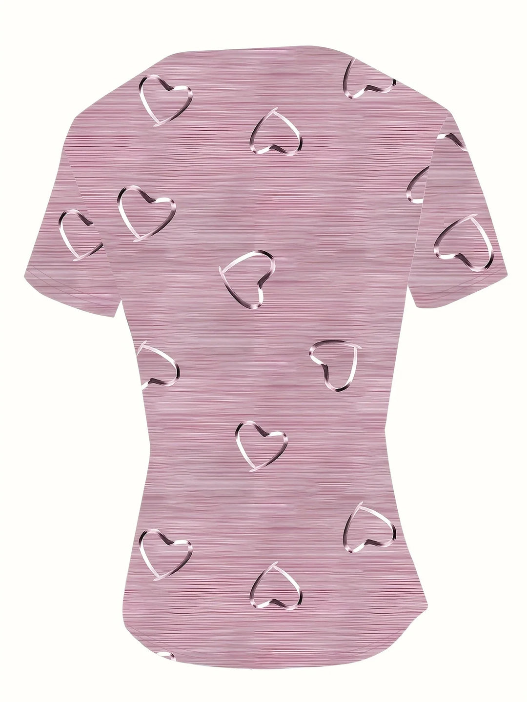 Susan | V-Neck Heart Print Top