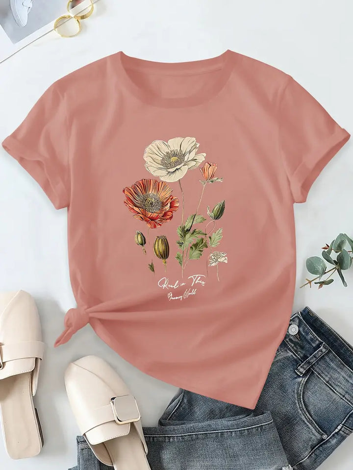 Aimee | Floral Print Tee
