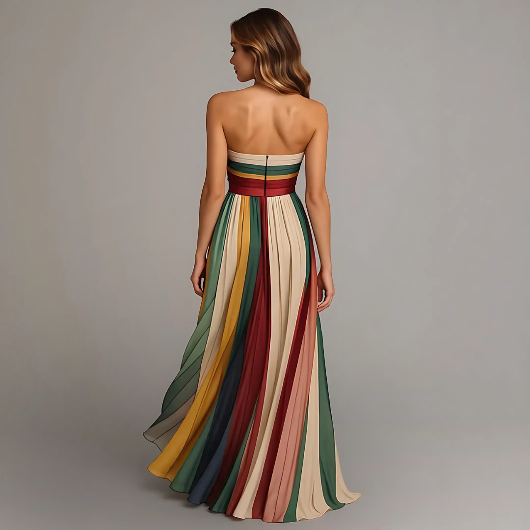 Marette | Strapless Colorful Dress