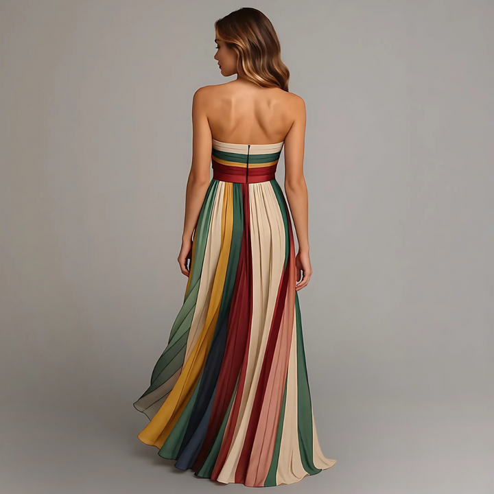 Marette | Strapless Colorful Dress
