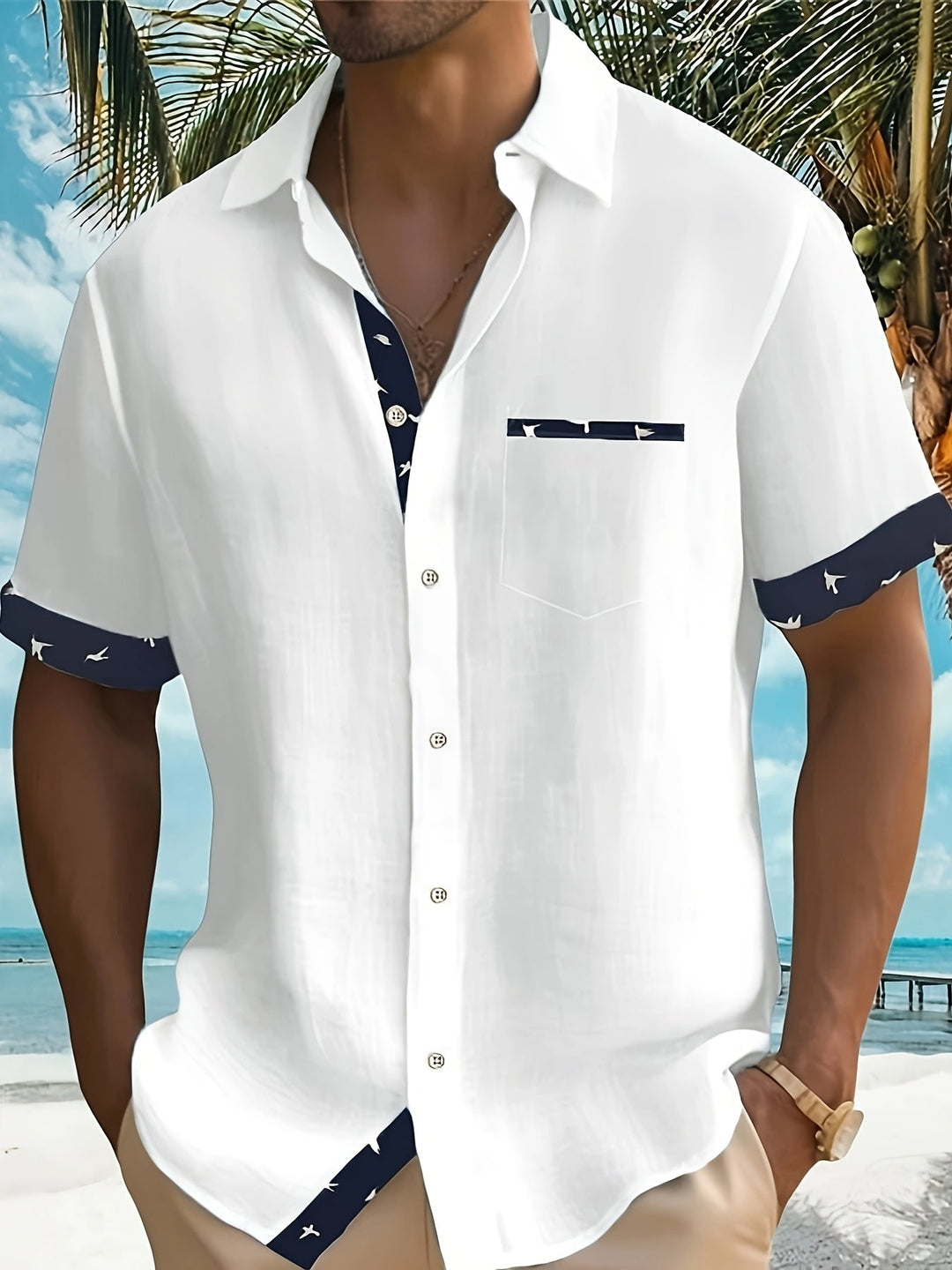 Jake | Contrast Trim Shirt