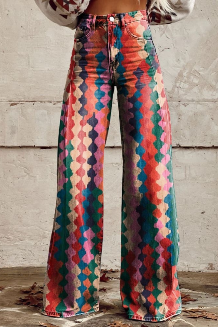 Lina | Boho Retro Wide-Leg Pants