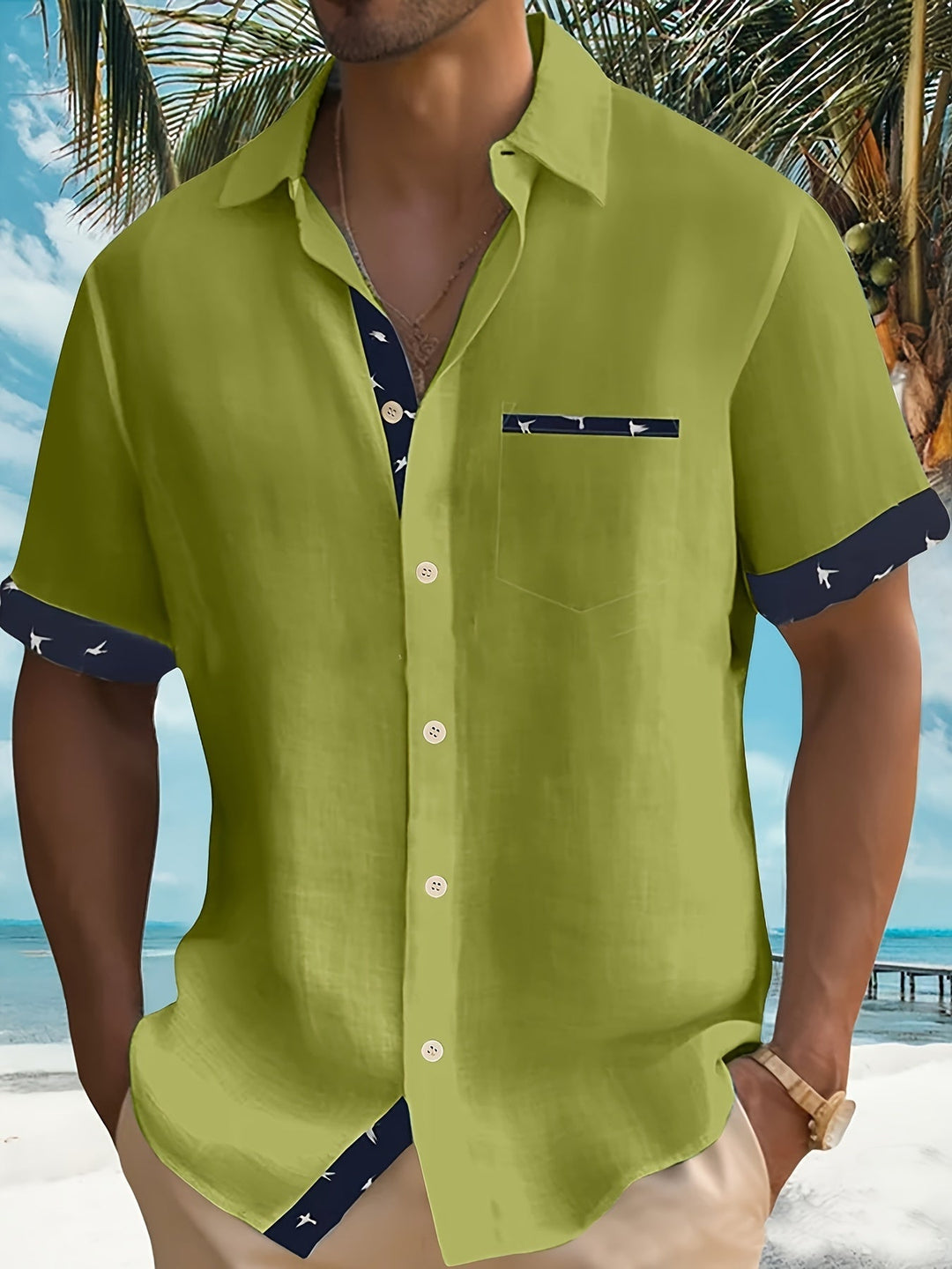 Jake | Contrast Trim Shirt