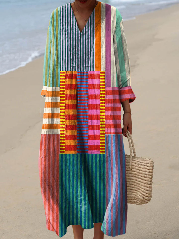 Lovie | Vintage Geometric Pattern Dress