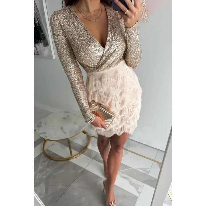 Stella | Glitter Wrap Dress