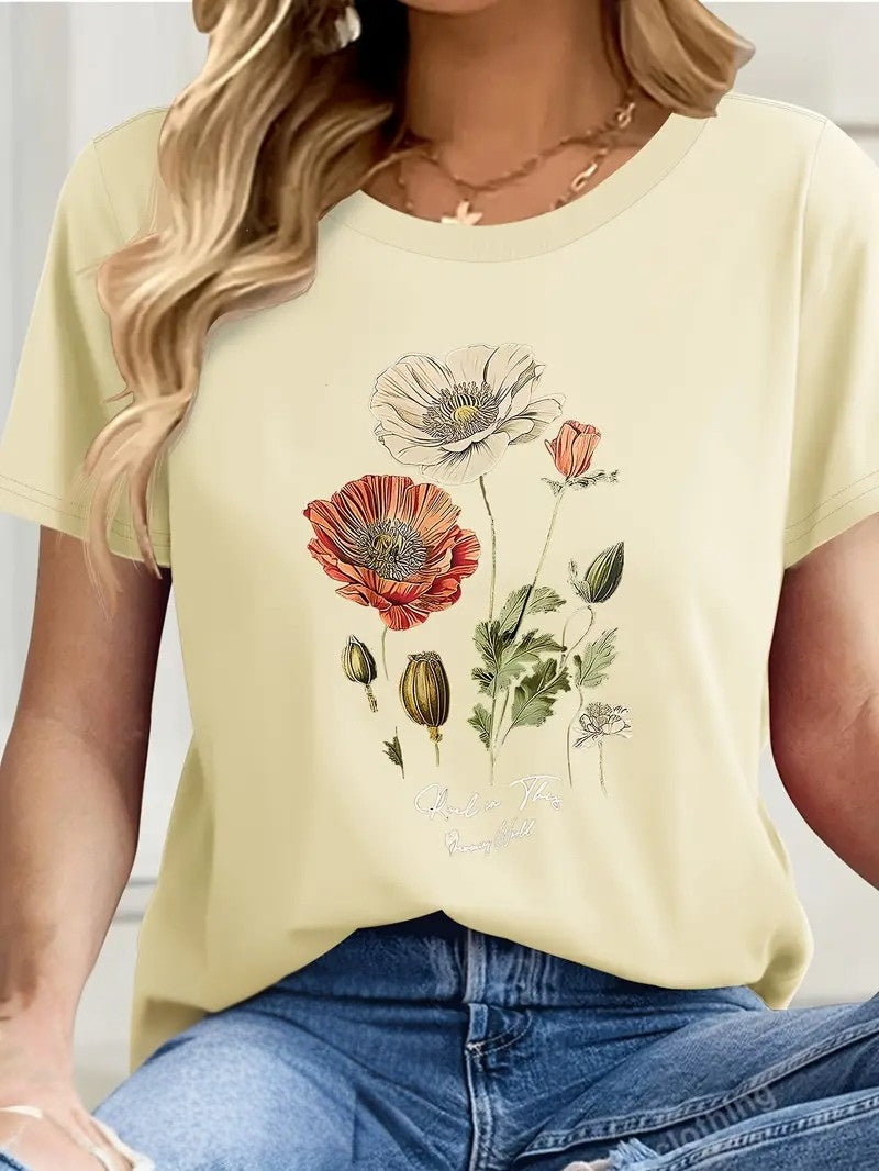 Aimee | Floral Print Tee