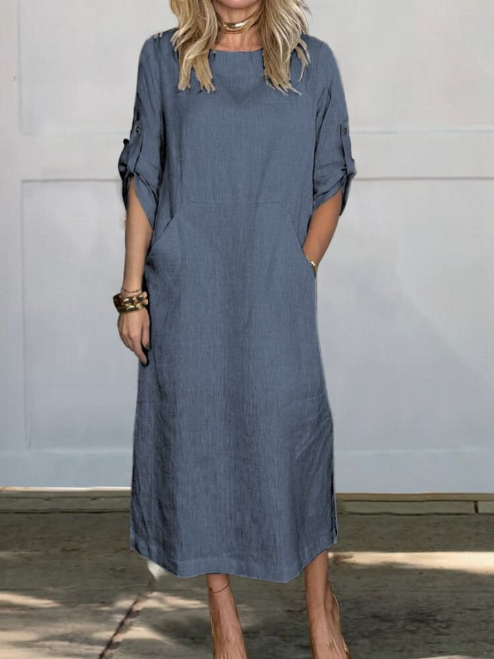 Ruth | Elegant Pocket Midi Dress