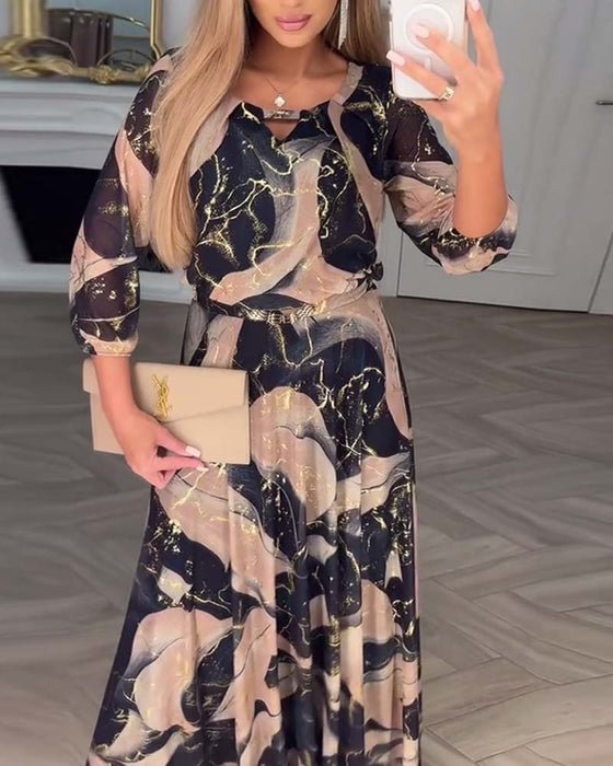 Rosanna | Elegant Printed Maxi Dress
