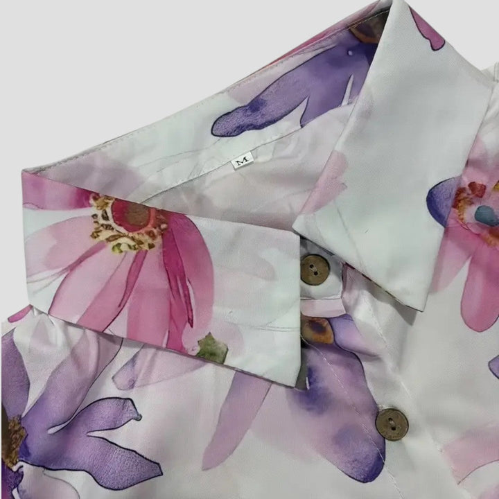 Janette | Floral Button-Down Blouse