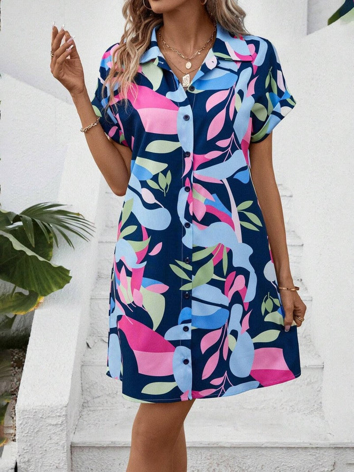 Barbara | Printed Button Down Dress