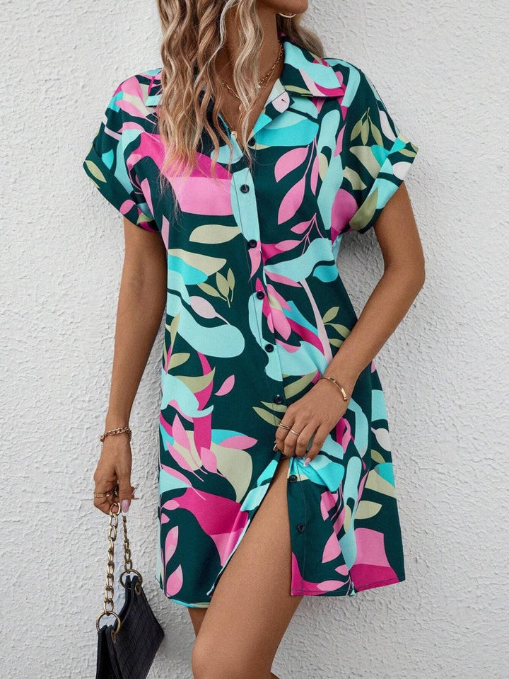Barbara | Printed Button Down Dress