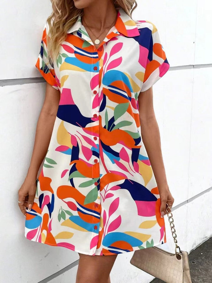 Barbara | Printed Button Down Dress