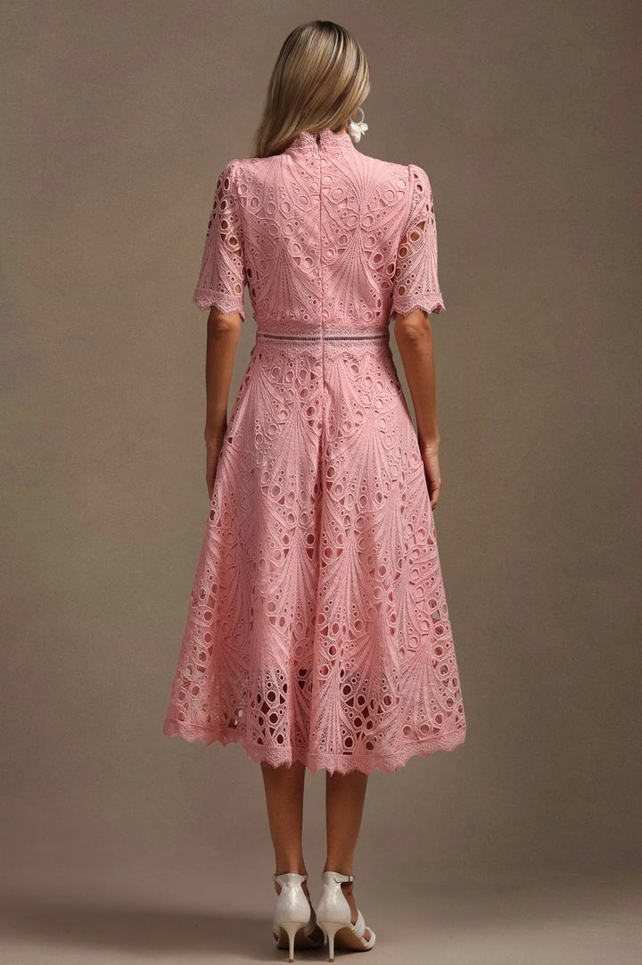 Mindy | Embroidered Short Sleeve Dress