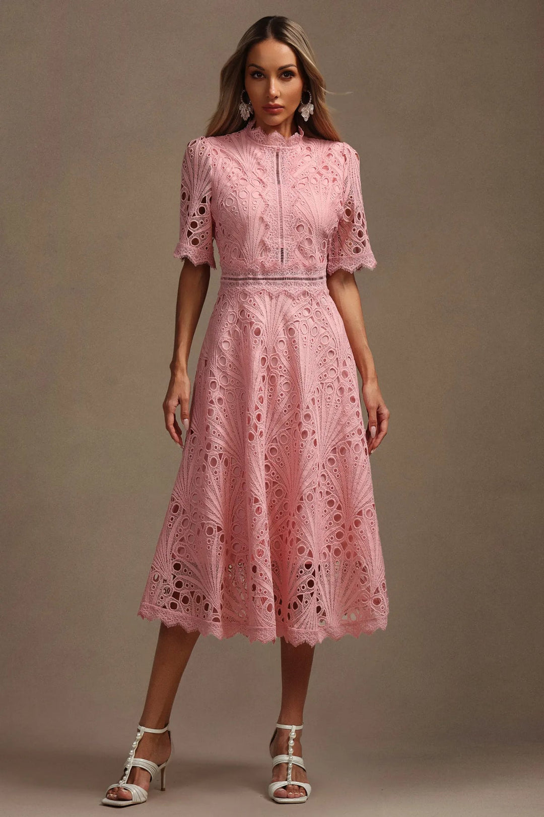 Mindy | Embroidered Short Sleeve Dress