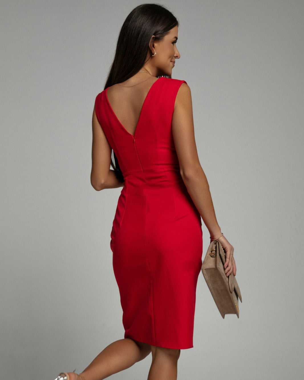 Jovy | V-Neck Dress With Slit