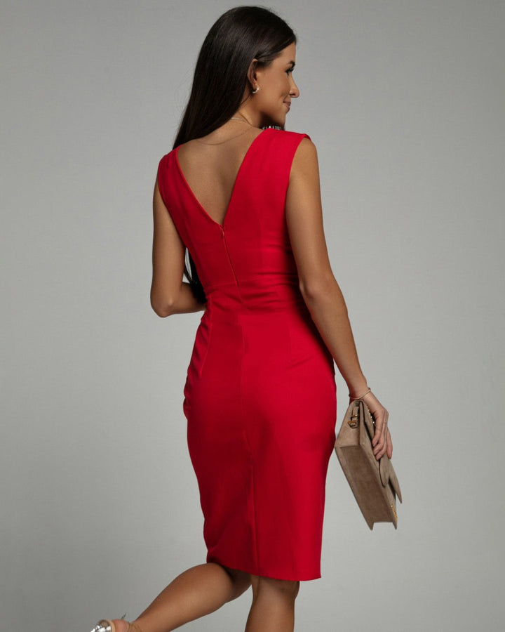 Jovy | V-Neck Dress With Slit