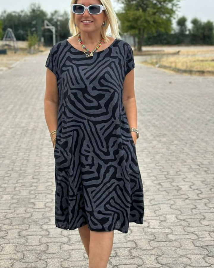 Beatrice | Vintage Midi Printed Dress