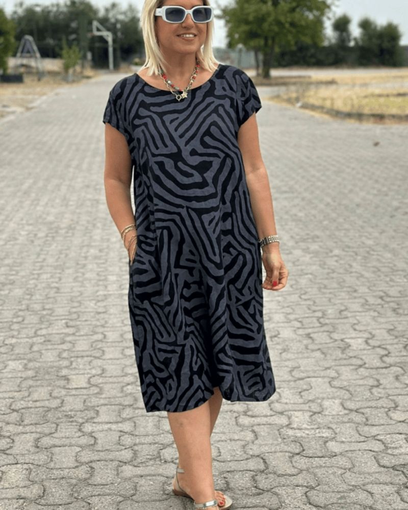 Rylei | Printed A-Line Dress