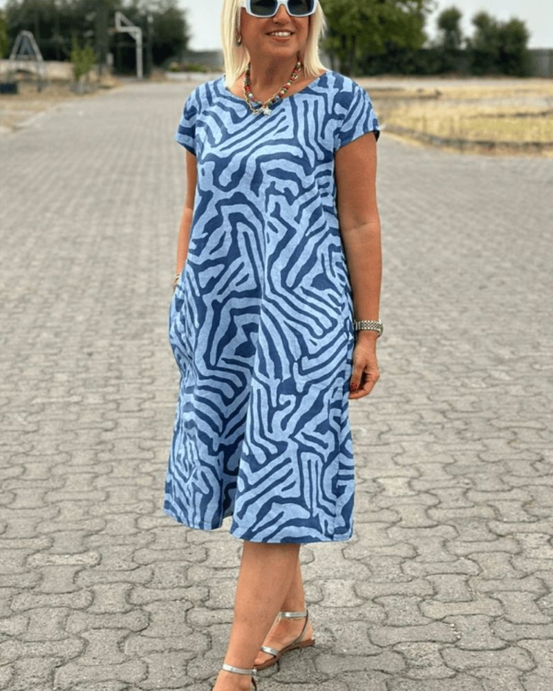 Beatrice | Vintage Midi Printed Dress