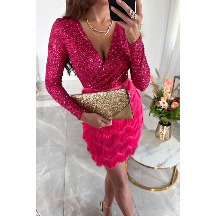 Stella | Glitter Wrap Dress