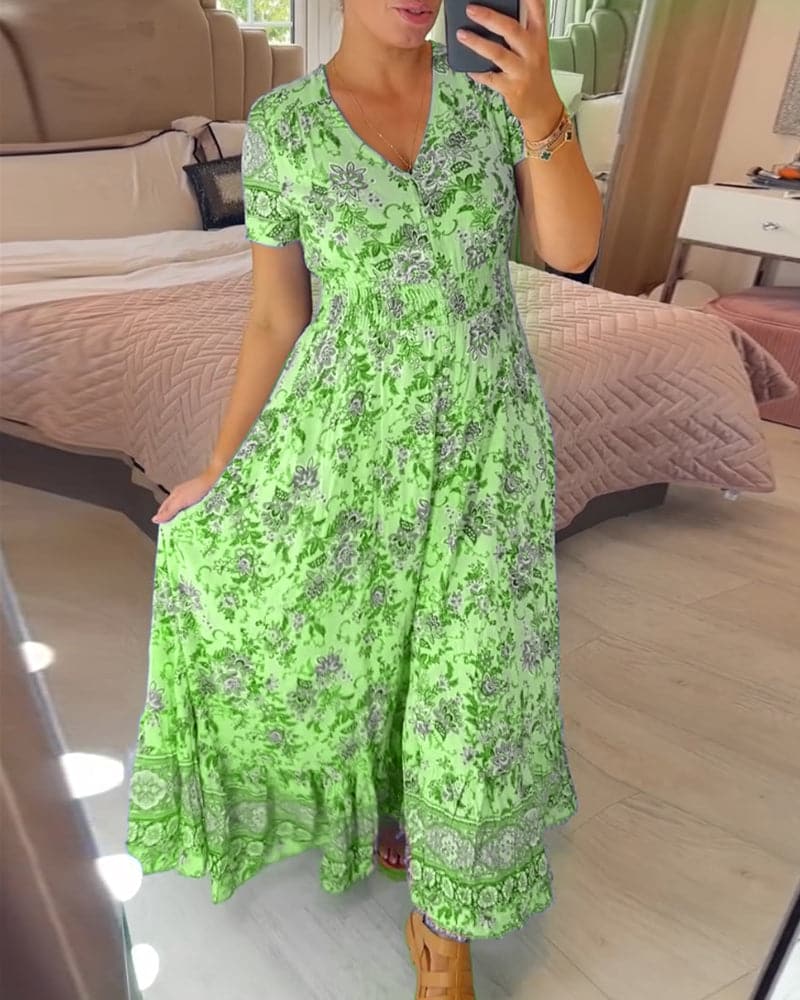 Iris | Floral Maxi Dress