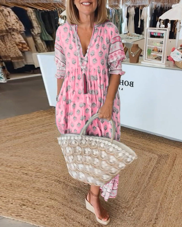 Margaret | Bohemian Tiered Maxi Dress