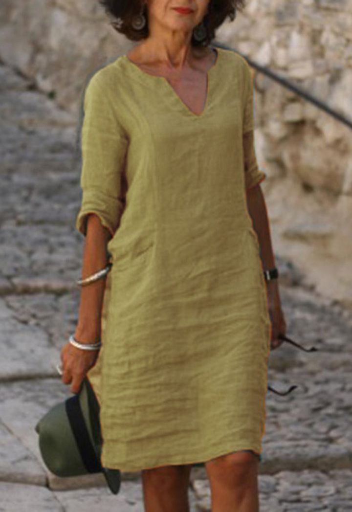 Elsa | Flattering V-Neck Dress