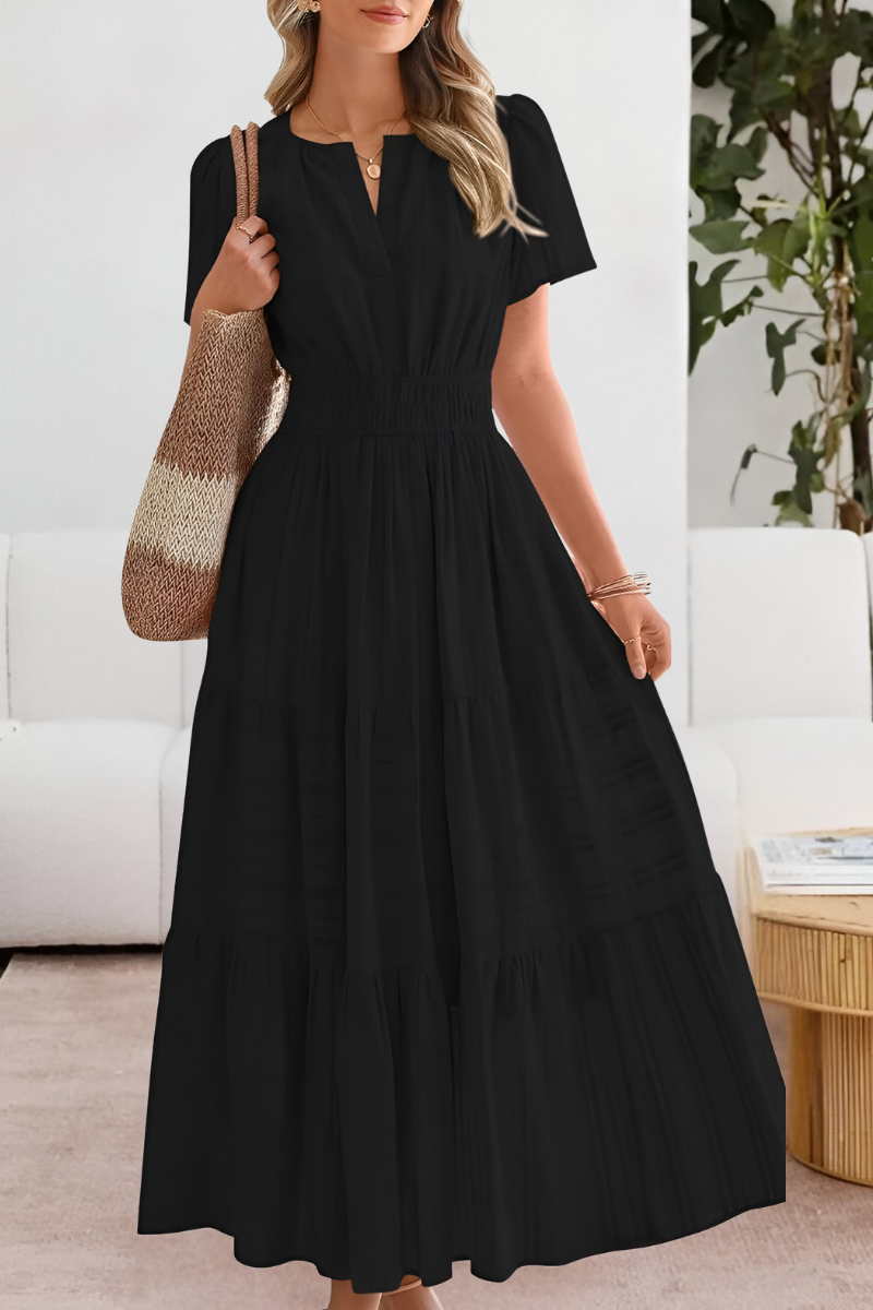 Inah | Short Sleeve Flowy Dress