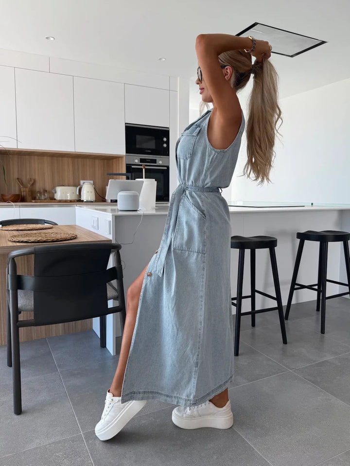 Jane | Effortless Maxi Denim Dress