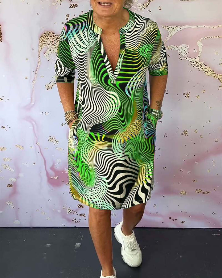 Kiara | Colorful V-Neck Dress