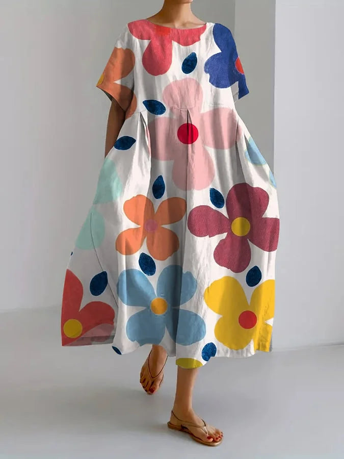 Elvina | Bold Floral Midi Dress