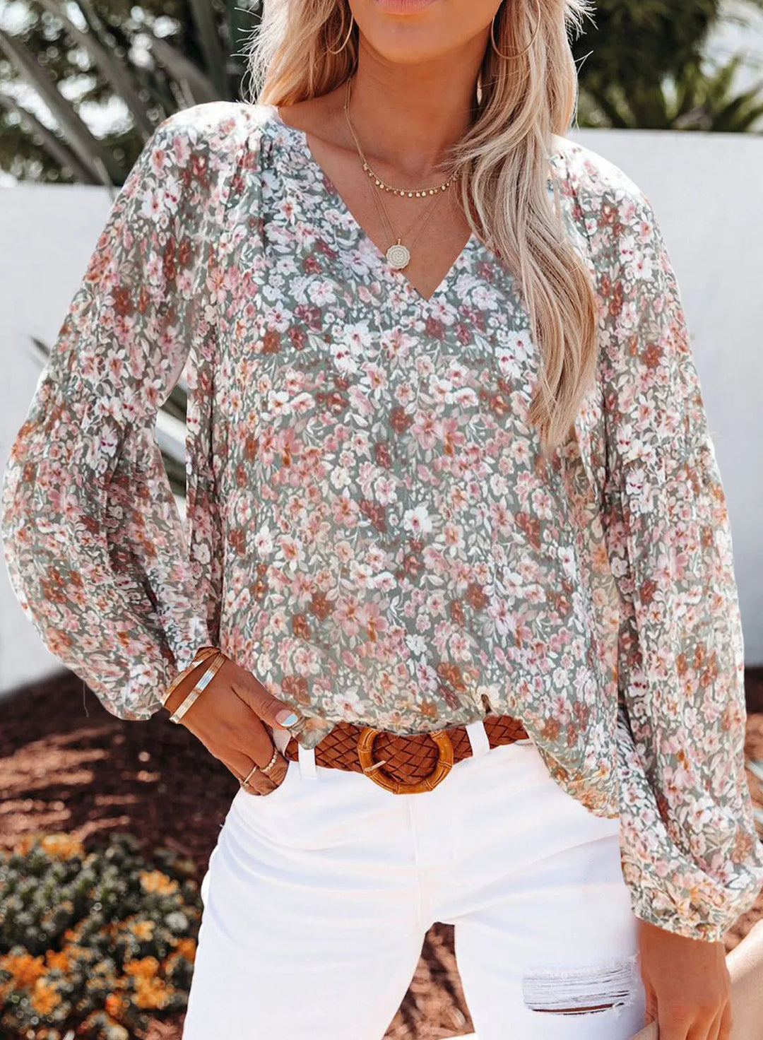 Lanaya | Long Sleeve Floral Blouse