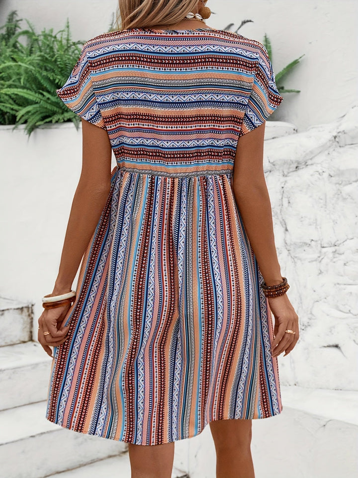 Amber | Striped Boho Style Dress